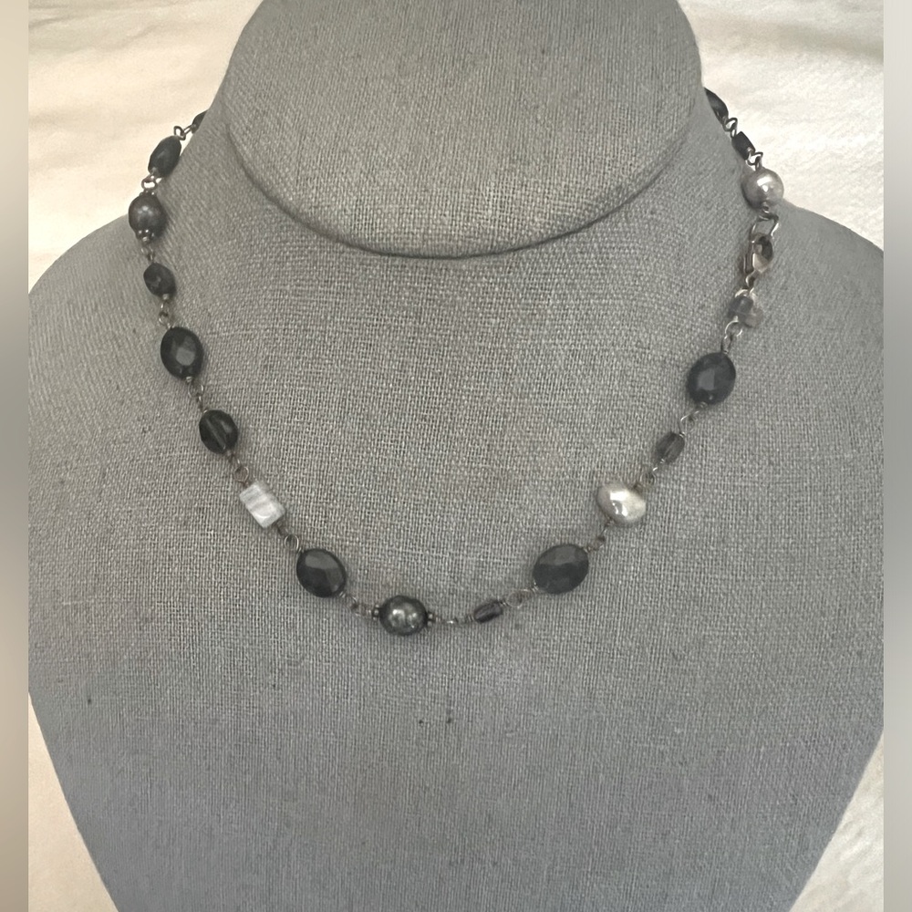 SILPADA* Retired Bead Multi Natural Stone Choker Necklace